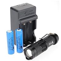 UltraFire 7W CREE Q5 LED ZOOMABLE Flashlight Torch Lamp 14500 + Charger SA3