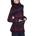 CoffeeShop Plaid Dress Coat - Red/Black