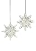 Silver Glitter Ice Crystal Snowflake Christmas Ornament