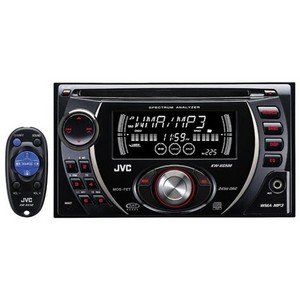 JVC KW-XG500 Double DIN In-Dash CD Receiver with Front AUX Input J-Bus Expandable (Black)