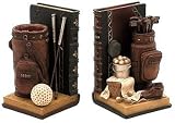 Vintage Golf Bookends-Dark