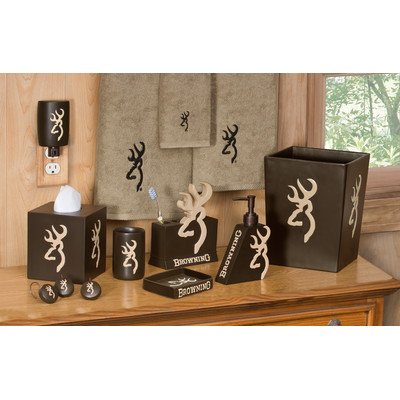 Browning Unisex Shower Curtain Hooks Brown One Size