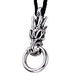 Silver Dragon Pendant Gothic Jewelry for Men