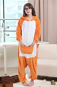 Skycastle(tm) High Quality Kangaroo Cartoon Animal Shaped Winter Unisex One-piece Pajamas Hoodie Sleepwear Cosplay Costume (XL)