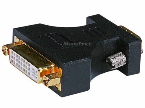 Hd15(Vga) Male To Dvi-A Female Adapter (Gold Plated)