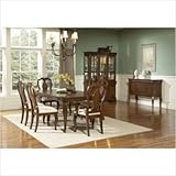 Louis Philippe Formal 7 Piece Rectangular Leg Dining Set in Cherry