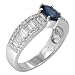 1.71 ct DIAMOND & SAPPHIRE FASHION RING in WHITE GOLD