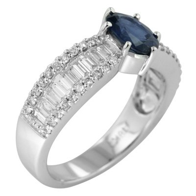 1.71 ct DIAMOND & SAPPHIRE FASHION RING in WHITE GOLD1.71 ct DIAMOND & SAPPHIRE FASHION RING in WHITE GOLD