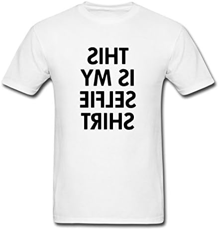 WEIXIAO Perfect Style This Is My Selfie White Men's T-Shirts L