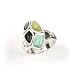  : BARSE ABSTRACT MULTISTONE STERLING SILVER RING