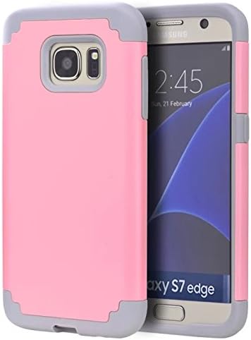 Galaxy S7 Edge Case, X-Master® [Shock Absorption] [Minimalism Series] Hybrid Dual Layer Armor Defender Protective Case Cover for Samsung Galaxy S7 Edge 5.5 inch (2016) (gray+weak pink)