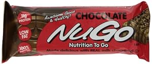 NuGo All-Natural Nutrition Bar, Chocolate, 1.76-Ounce Bars (Pack of 15)
