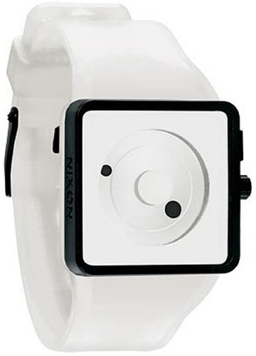 Nixon Mens A116-100 Silicone with White Dial Watch