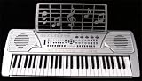 Crescent Elegance 54 Keys Silver Electronic Keyboard