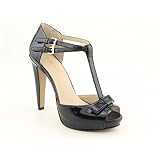 41mJA1ZXmQL. SL160  sandals|Nine West Womens Commandar T Strap Sandal,Black Patent,6 M US