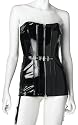 Allure Leather Vinyl Corset Dress, Size 1X, Black