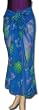 Full Size Pareo: Sheer Blue with hibiscus