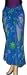 Full Size Pareo: Sheer Blue with hibiscus