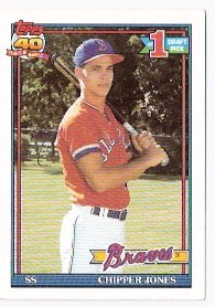 1991 Topps #333 Chipper Jones - Atlanta Braves (RC - Rookie Card)