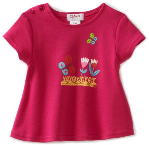 Zutano Baby-girls Infant Tulips Screen Swing Tee, Fuchsia Pink, 18 Months Zutano Baby-girls Infant Tulips Screen Swing Tee, Fuchsia Pink, 18 Months