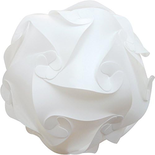 Puzzle Lights with Lamp Cord Kits, Self DIY Assembled Puzzle Lights Mordem Lampshade Iq Lamp Shades M Size (Home Decor Light) (White)