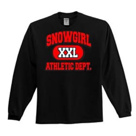 SnowGirl LS Tee - Red Athletic Logo by SnowGirl Sportswear