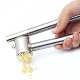 WAMDER Garlic Press,Stainless Steel Epicurean Professional Garlic Press/Mincer/Crusher/Chopper,Clean Easily Ginger Press,Mince & Crush & Chop Garlic Cloves & Ginger with Ease
