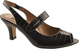 Bruno Magli Women's Barbe Dress Shoes,Black Croc Print,10 B US