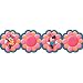 Imperial Disney Home DF059222D Minnie Funky Flowers, Border, Navy Blue, 5.75-Inch Wide