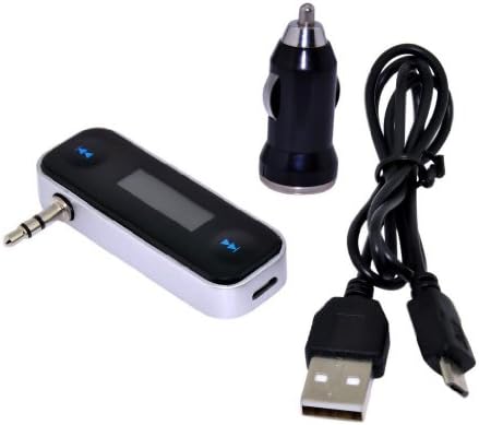 CiDoss 3.5mm In-car FM Transmitter Radio Adapter for iPhone 5S 5C 5 5G 4S 4 3GS 3G Galaxsy S4 S3 Note 3 HTC One M7 / Mini with Car Charger - Black