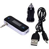 ZhiZhu 3.5mm In-car FM Transmitter Radio Adapter for iPhone 6 5S 5C 5 5G 4S 4 3GS 3G Galaxy S6 S5 S4 S3 Note 3 HTC One M7 / Mini with Car Charger - Black