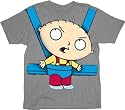 Family Guy Stewie Baby Bjorn Carrier Gray Adult T-Shirt Tee