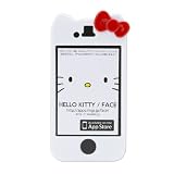 Character Hello Kitty Hard Case Cover iPhone 4 4S White + Free Screen Protector Film M45