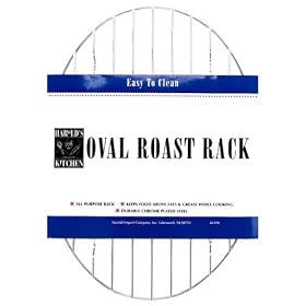 Click here to buy Harold Imports 12-by-8-1 4-Inch Oval Roasting Rack by Harold Imports.