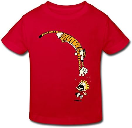 Calvin And Hobbes Toddler T-shirts Vintage Size 4 Toddler Red By Hongxm