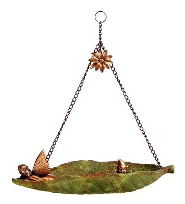 Fairy Hanging Leaf Bird Feeder [Lawn & Patio]