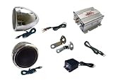 PYLE PLMCA20 100 Watts Motorcycle/ATV/Snowmobile Mount Amplifier with Dual handle-bar Mount Weatherproof speakers w/MP3/Ipod Input