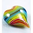 Christmas Reward customer 30 days Special Murano Glass Art 2 Layer w/Murrine Piece Heart Paperweight