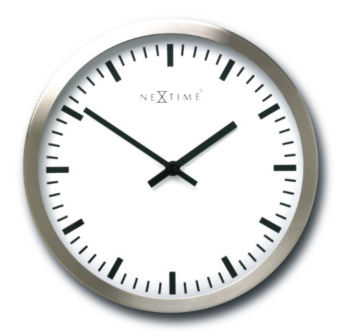 Nextime Wall Clock 10.2 Glass/Aluminum Stripe