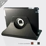 Best Price Ctech 360 Degrees Rotating Stand (black) Leather Case for iPad 2 with smart cover wake/sleep capability (retail packaging)