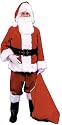 Complete Velvet Santa Suit with Hat, Belt, Gloves, Boot Tops, Toy Sack, Wig and Beard