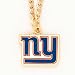 NY New York Giants Chain Necklace and Enameled Pendant NFL Football Sports Team Logo
