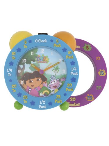 Childrens Toyshop  Kitchen & Housewares : Dora the Explorer Time Teaching Clock