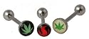 14g Barbell Tongue Ring with Logo Set of 3