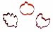 Wilton 3-Piece Harvest Colored Cookie Cutter Set