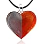 Silver Gold Heart Fashion Jewelry Murano Glass Pendants Necklaces For Women