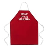 Attitude Apron Move Over Martha Apron, Red, One Size Fits Most