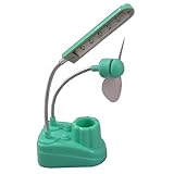 Dekcell USB Desk Fan with LED Lamp and Pencil Vase