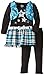 Young Hearts Little Girls' Two-Piece Plaid Star Dress and Pant Set