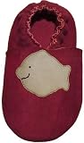 Tibet PLATEAU soft soled infant leather baby shoes SUEDE white fish red